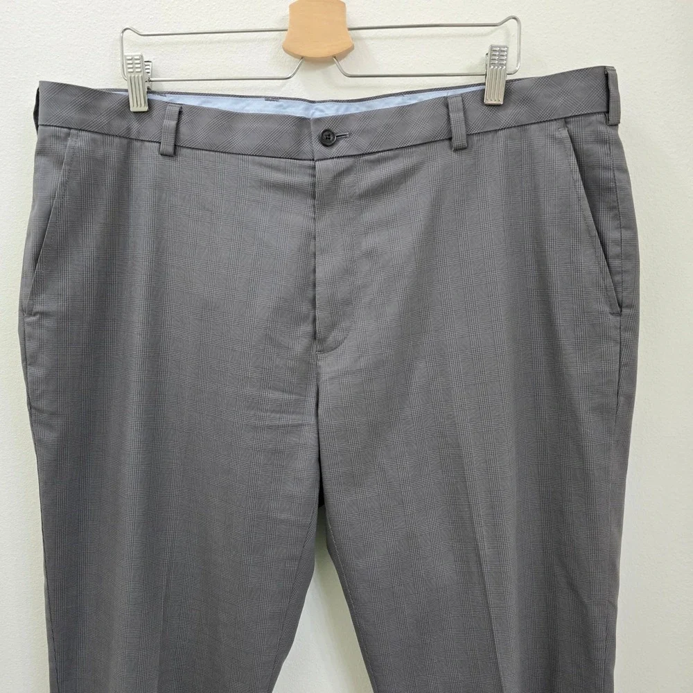 Brooks Brothers Advantage Chino Clark Fit Grey Glen Plaid Pants Mens‎ 40x32